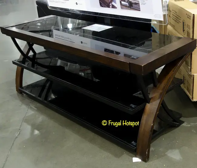 Bayside Furnishings Burkedale 3-in-1 TV Stand Angled | Costco Display