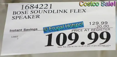 Bose SoundLink Flex SE Bluetooth Speaker | Costco Sale Price