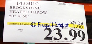 Brookstone Heated Throw | Costco Sale Price