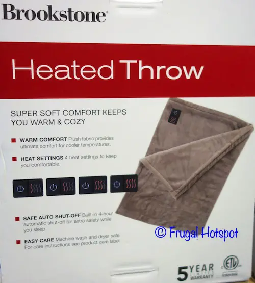 Brookstone Heated Throw Description | Costco