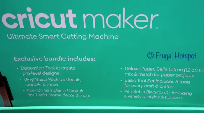 Cricut Maker Costco Bundle list