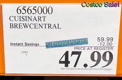 Cuisinart Brew Central 14-Cup Programmable Coffeemaker | Costco Sale Price