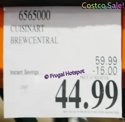 Cuisinart Brew Central Coffeemaker 14 cup | Costco Sale Price