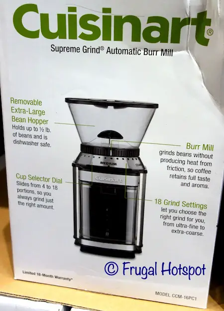 Cuisinart Supreme Grind Automatic Burr Mill Description | Costco