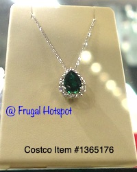 Emerald Diamond Teardrop Pendant Costco Item 1365176