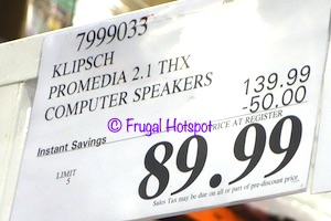 Klipsch ProMedia 2.1 THX Computer Speakers | Costco Sale Price