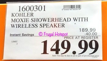 Kohler Moxie Showerhead Speaker | Costco Sale Price