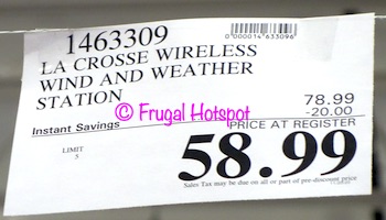 La Crosse Wind Weather Station | Costco Sale Price