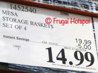 Mesa Storage Basket set | Costco Sale Price
