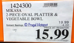 Mikasa Swirl Platter and Serving Bowl | Costco Sale Price