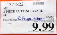 Miu Composite Cutting Board 2-Piece Set Costco Sale Price
