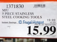 Miu Stainless Steel Kitchen Tools | Costco Sale Price