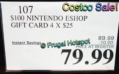 Nintendo eShop Gift Card Pack | Costco Sale Price