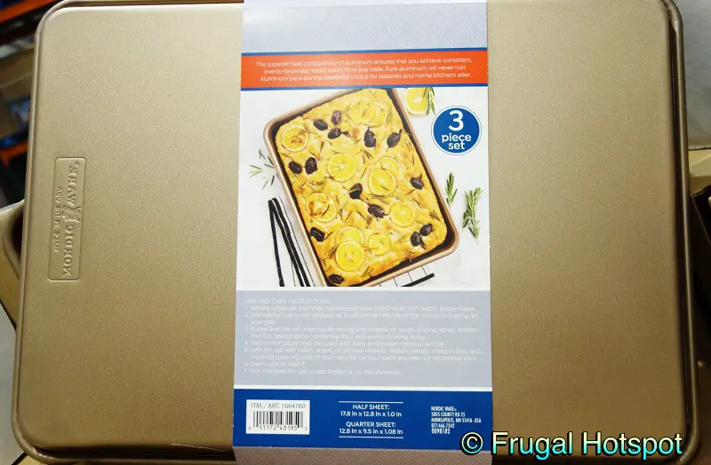 Nordic Ware Gold Baking Sheets | features | Costco