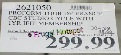ProForm Tour De France Indoor Cycle | Costco Sale Price 2