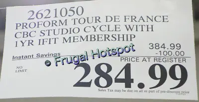 ProForm Tour De France Indoor Cycle | Costco Sale Price