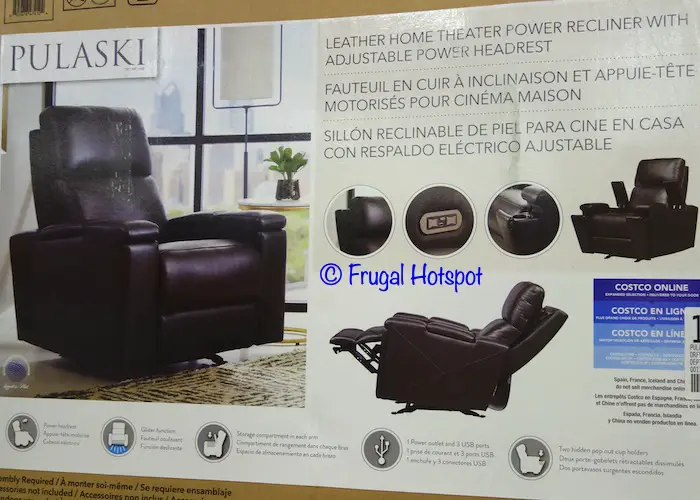 Pulaski Leather Home Theater Power Recliner | Costco