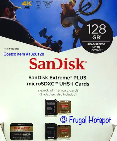 SanDisk Extreme Plus 128GB MicroSD Costco Item 1320128