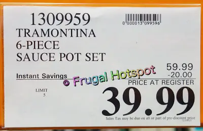 Tramontina Sauce Pot Set 6pc | Costco Sale Price