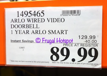 Arlo Wired Video Doorbell | Costco Sale Price