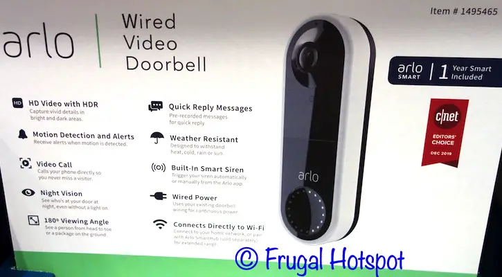 Arlo Wired Video Doorbell Details | Costco