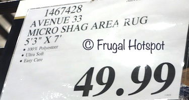 Avenue 33 Micro Shag Area Rug | Costco Price