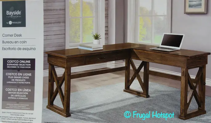 Bayside Furnishings Burke Corner Desk with Lift | Costco