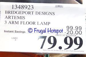 Bridgeport Designs Artemis Floor Lamp | Costco Sale Price