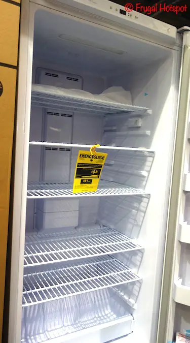 Danby 16.7 Cu Ft Upright Freezer Interior | Costco Display