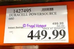 Duracell PowerSource 660 | Costco Sale Price