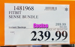 Fitbit Sense Bundle Costco Sale price