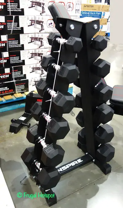 Inspire Dumbbell Set with Rack | Costco Display