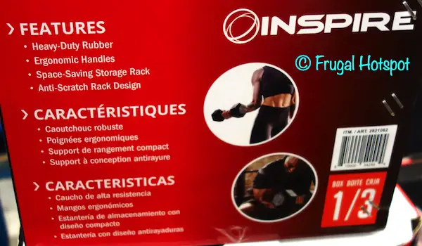 Inspire Dumbbell Set with Rack Description | Costco