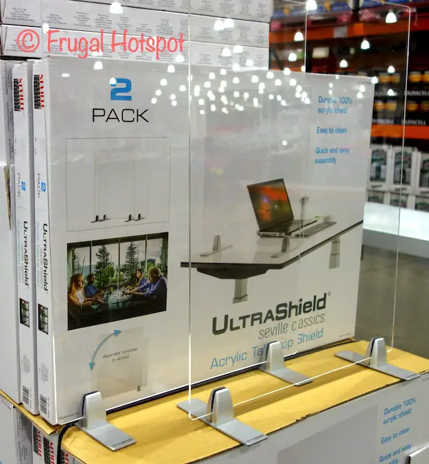 Seville Classics UltraShield Acrylic Tabletop Shield 2-Pack | Costco 1480508