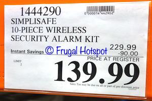 costco simplisafe price