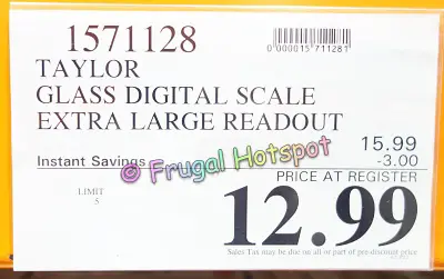 Taylor Digital Glass Scale | Costco Sale Price