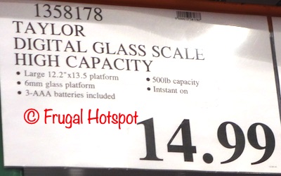 Taylor Glass Digital Scale | Costco price