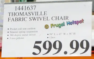 Thomasville Fabric Swivel Chair | Costco Price 