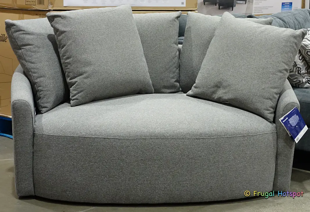 Thomasville Fabric Swivel Chair in gray | Costco