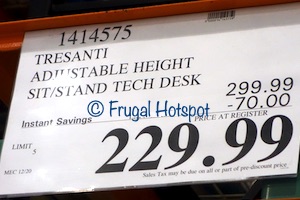 Tresanti Adjustable Height Desk | Costco Sale Price