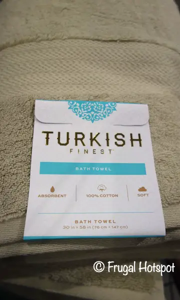 Turkish Finest Bath Towels Beige | Costco Display