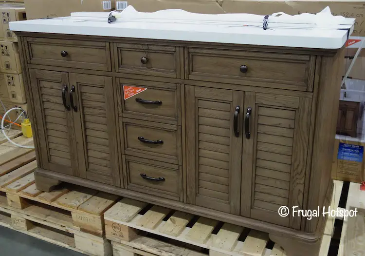 Augusta Brown Double Sink Vanity by Northridge Home | Costco Display