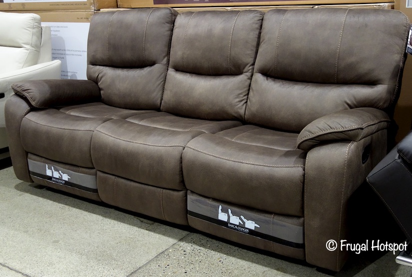 Barcalounger Fabric Reclining Sofa At Costco Frugal Hotspot