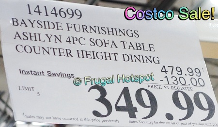 Bayside Furnishings Ashlyn 4-Piece Sofa Table Set by Whalen | Costco Sale Price