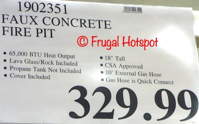 Bond Faux Concrete Gas Fire Pit | Costco Price Bond Faux Concrete Gas Fire Pit | Costco Price