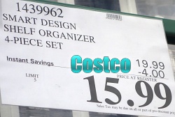 Costco Sale Price | Smart Design Shelf Organizer