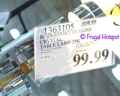 Crystal Table Lamp Set by Bridgeport Designs | Costco Price