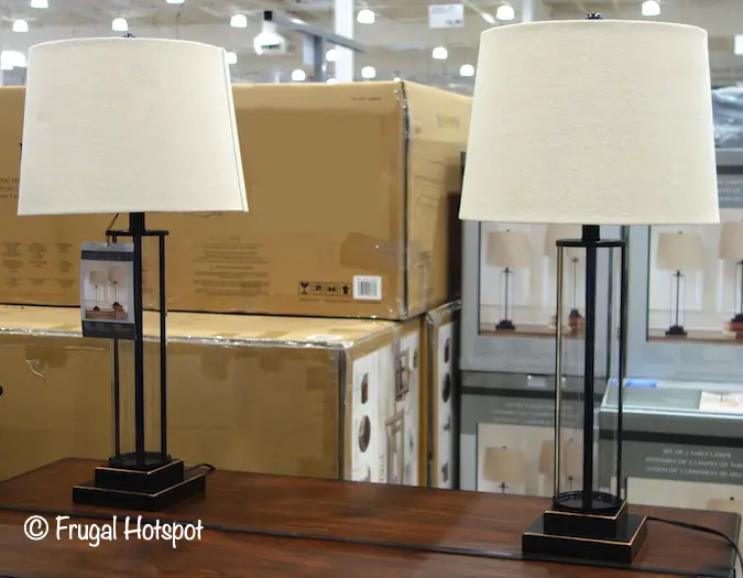 Davidson Glass Table Lamp 2-Pack | Costco Display