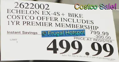 Echelon Connect EX-4S+ Bike | Costco Sale Price