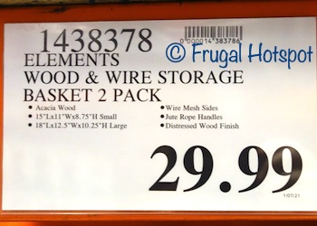 Elements Nesting Storage Crates | Costco Price